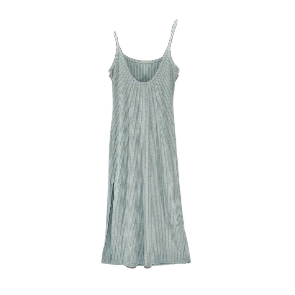 Abercrombie & Fitch Dress Ribbed Slip Midi Green Size XS P NWT Summer Casual - Picture 2 of 10